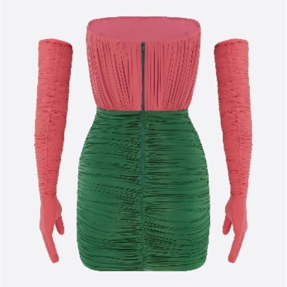 Alex Perry Ruched Jersey Mini Dress - Picture 3 of 8